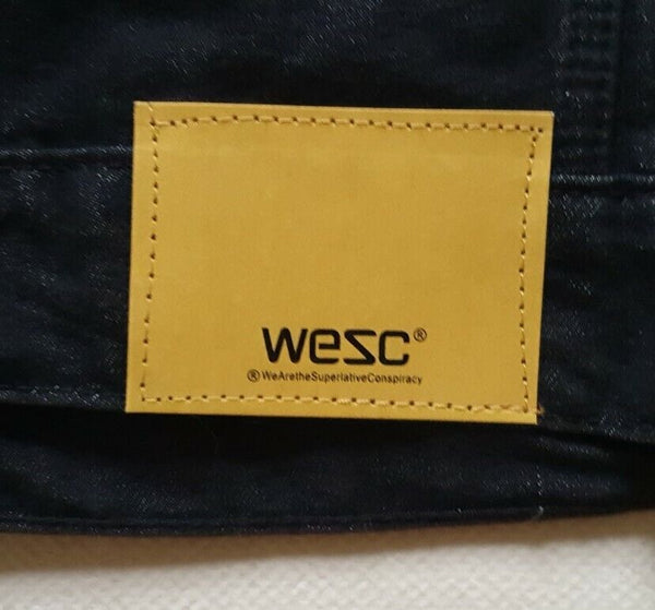 WESC Denim Trucker Jacket Black Mens L Womens XL RRP £130 Social Justice