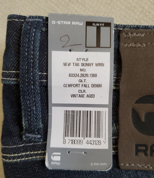 Womens G-STAR RAW Jeans New Tag Skinny 27 x 32  Slim Denim No 4