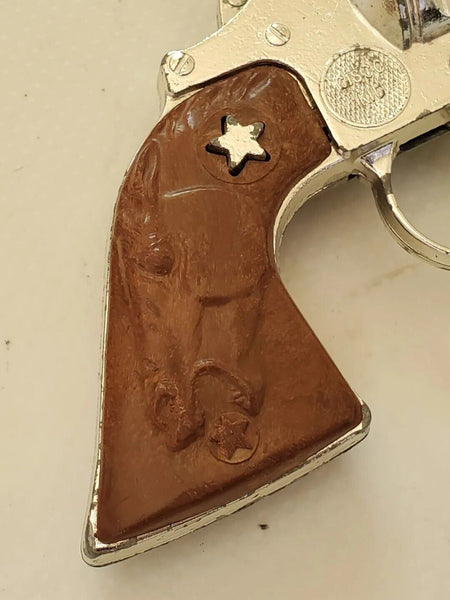 LONE STAR CISCO KID Toy With Leather Holster Vintage 1950's
