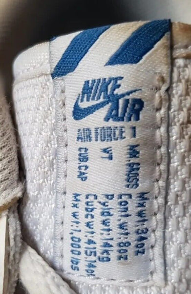 NIKE AIR FORCE 1 LV8 White Blue Womens Uk 6 Eu 39 Leather