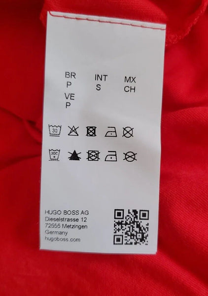 HUGO BOSS T Shirt Mens S Red Big Logo NWOT