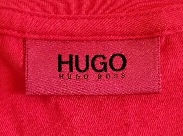 HUGO BOSS T Shirt Mens S Red Big Logo NWOT