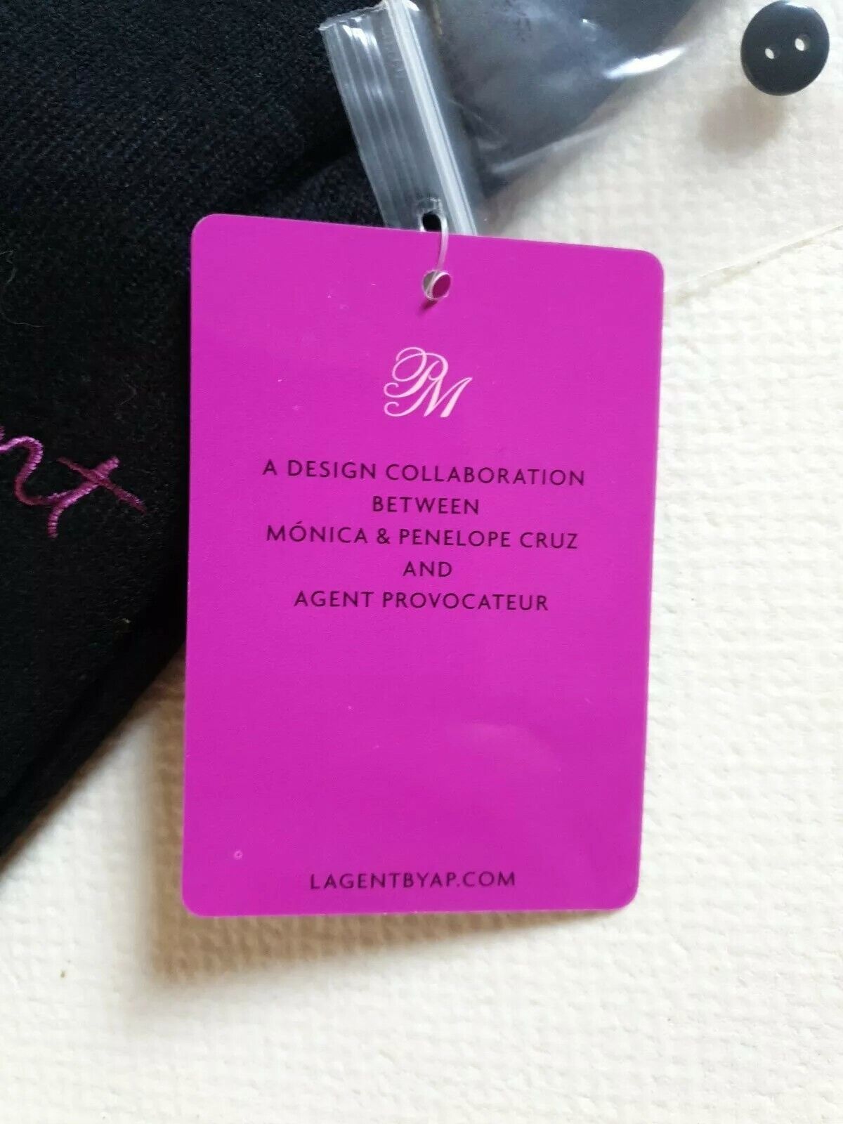 AGENT PROVOCATEUR Cardigan Womens M L'Agent Black Merino Wool New With Tags