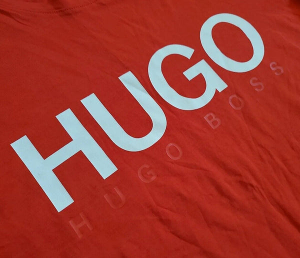 HUGO BOSS T Shirt Mens S Red Big Logo NWOT