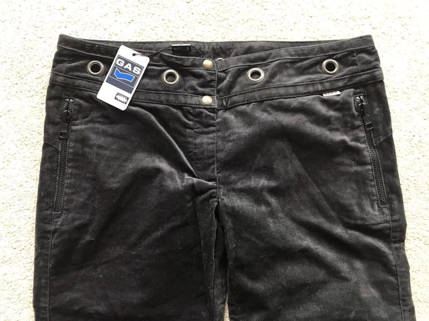 GAS 3/4 JEANS BLACK Size 29 Waist 20 Leg MADE IN ITALY