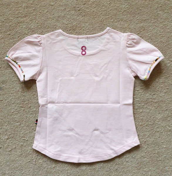 PAUL SMITH T Shirt Baby Grow Girls Pink Signature Stripe Age 3 - 4 Cotton