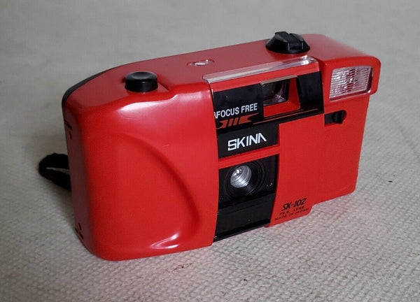 Vintage Camera 1980's Japan Rokinon  SK-102 35mm Red - Display or Prop Only