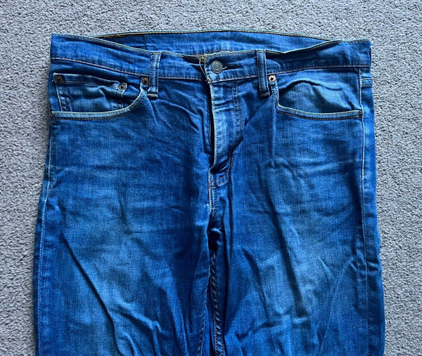LEVIS 511  JEANS Mens W 34 L 34 vintage blue denim red tab regular fit A79
