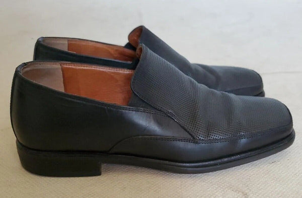 RUSSELL BROMLEY LOAFER SHOES Men UK 6 EU 40 Textured Black Leather Made In Italy