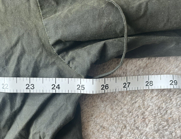 COUNTRY LEISUREWEAR Wax Oilskin Duster Coat Womens M Green Made in UK No 22