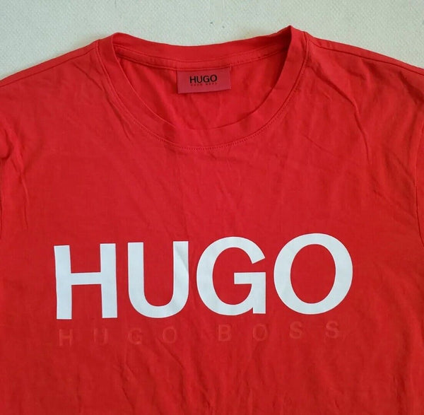 HUGO BOSS T Shirt Mens S Red Big Logo NWOT