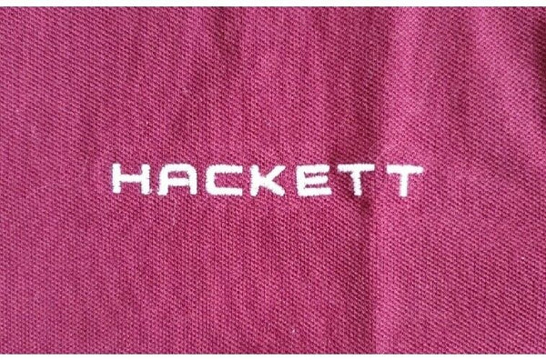 HACKETT POLO SHIRT Mens Golf Medium M Burgundy Navy White New With Tags