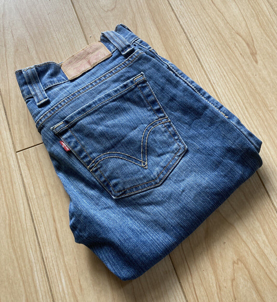 LEVIS Jeans Womens W 28 L 32 Slim Fit Blue Denim Red Tab No 186