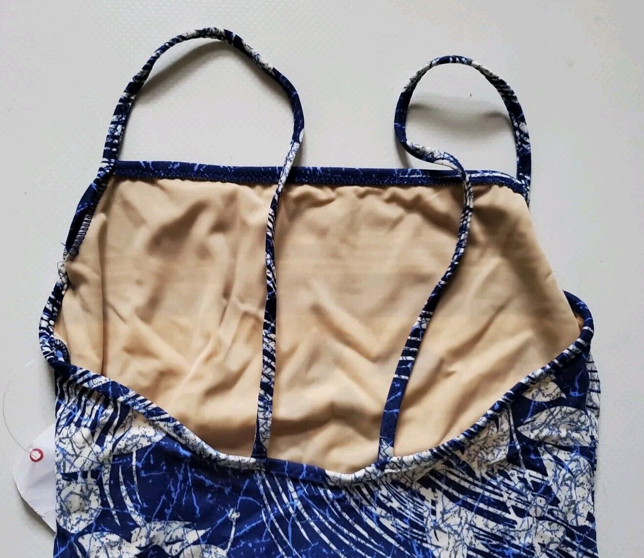 LACOSTE Swimsuit Swimming Costume 1 Piece Size XS Blue Floral New With Pouch